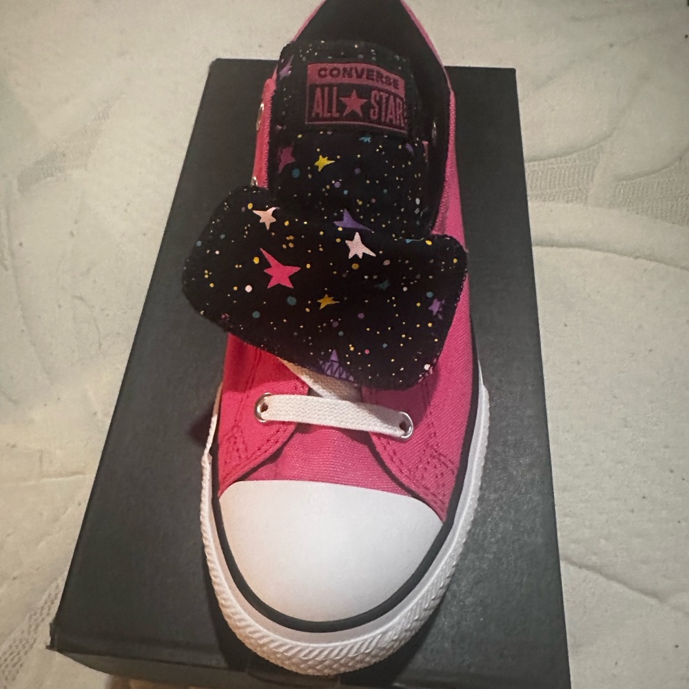 Converse Pink and Black Starry Sneakers